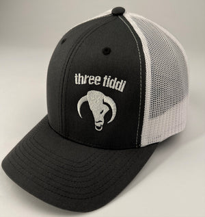 Grey & White Trucker